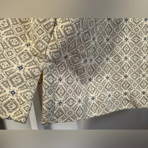 Van Heusen Short Sleeved Collared Shirt , Yellow with designs - Picture 5 of 6